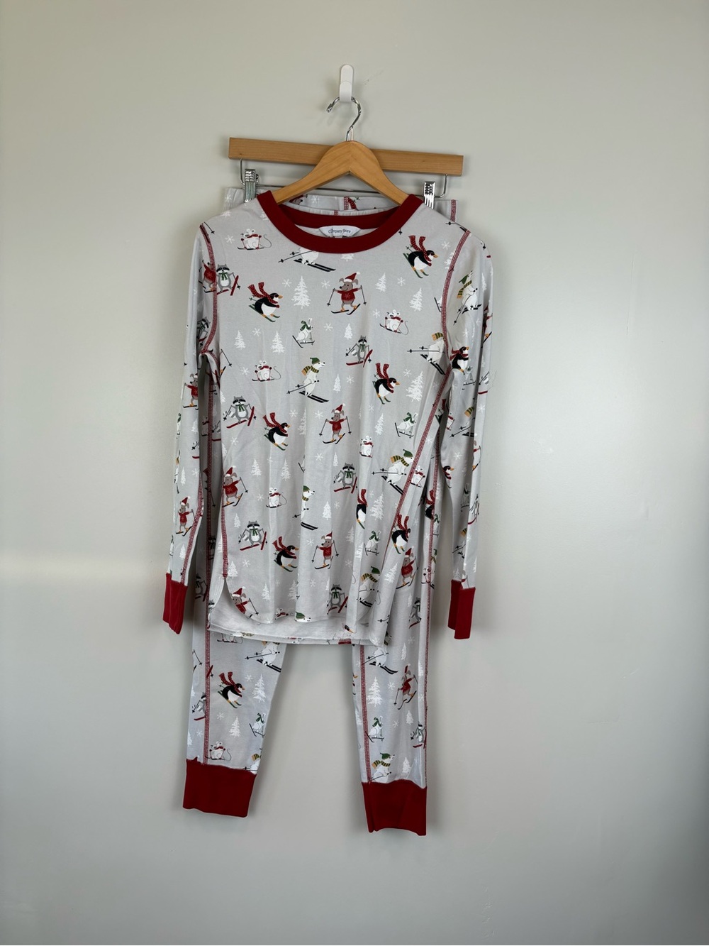 The Company Store Top Bottoms Pajama SET Women's Size Small Animals Winter